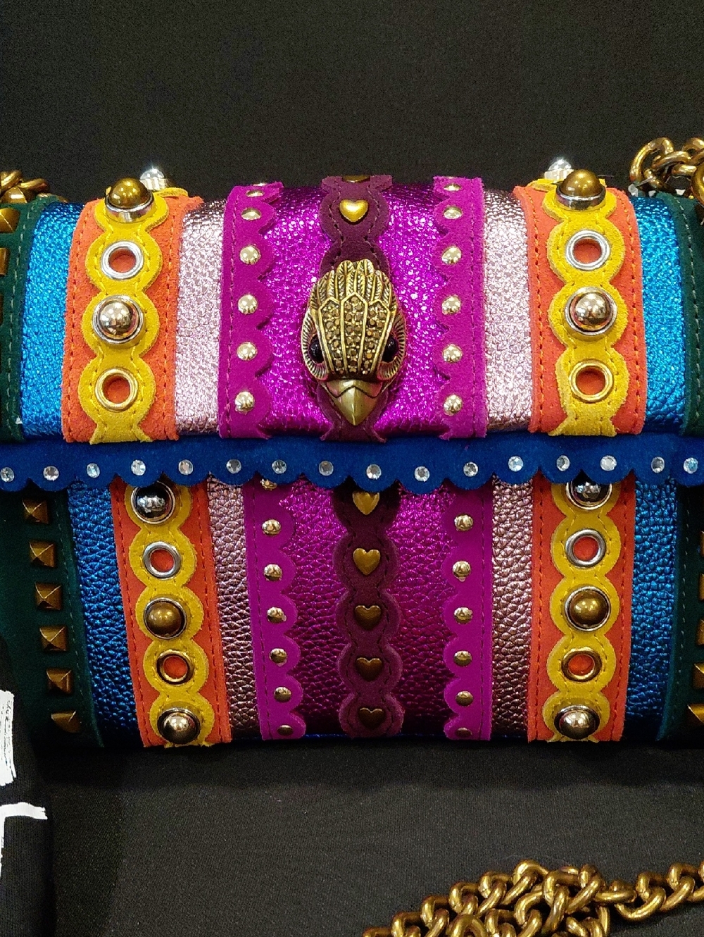 KURT GEIGER LONDON KENSINGTON STUDS CROSSBODY - Picture 3 of 14